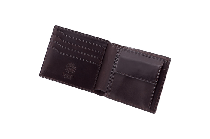 GANZO ガンゾ GUD2ファスナー小銭入付き 二つ折り財布 ブラック系ココマイスター