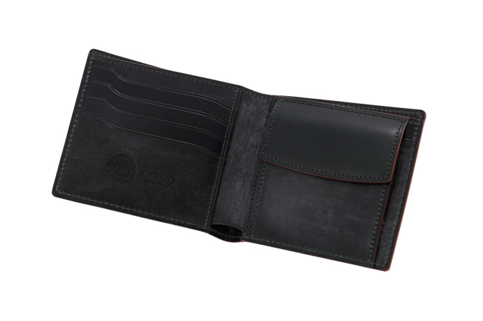 最安値安いCE31キューン 二つ折り財布 ガンズ アンド ローゼズ 日本製 拳銃 バラ ピストル ローズ ウォレットCUNEウサギ 色黒 二つ折り財布（小銭入れあり）