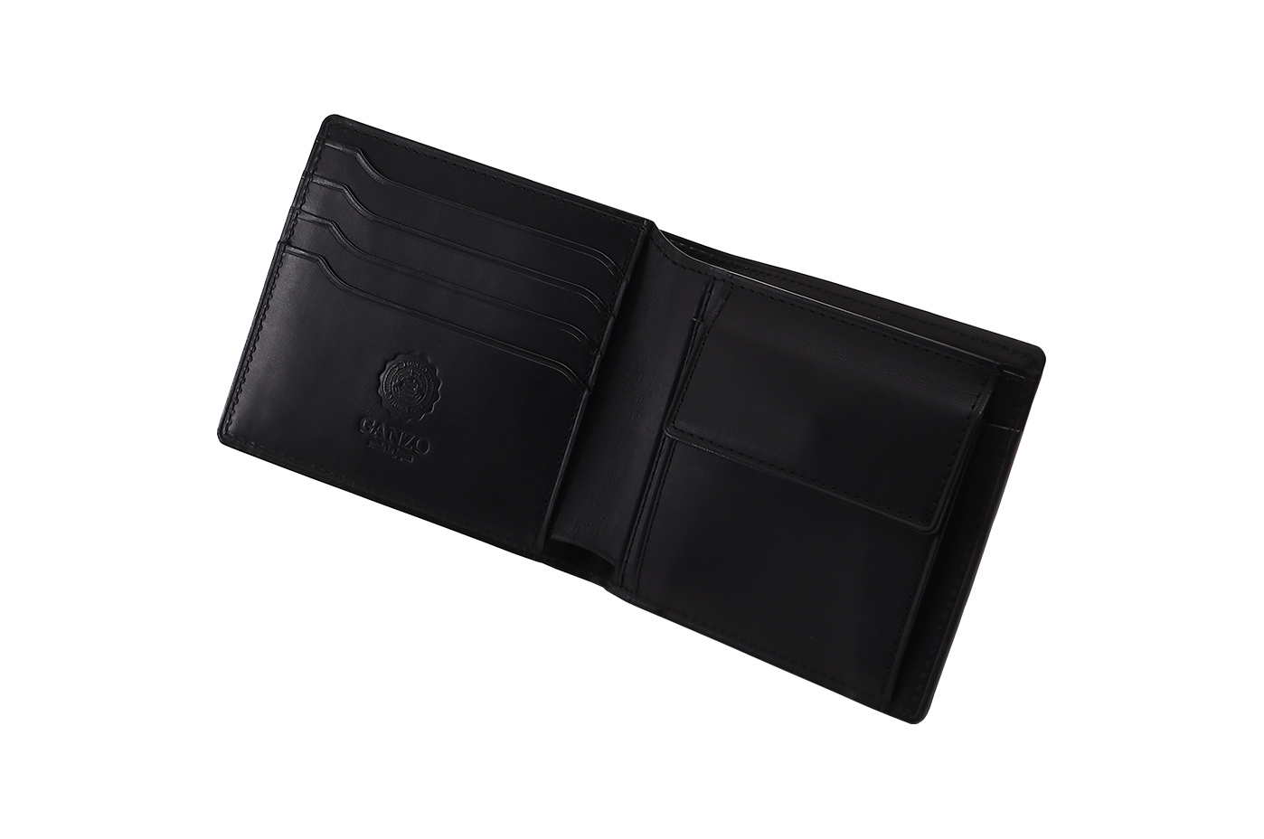ガンゾ　GANZO スモールクロコ　銭入れ付き二つ折り財布　ダークブラウン SMALL CROCO 2(スモールクロコ 2) 小銭入れ付き二つ折り財布｜スモール